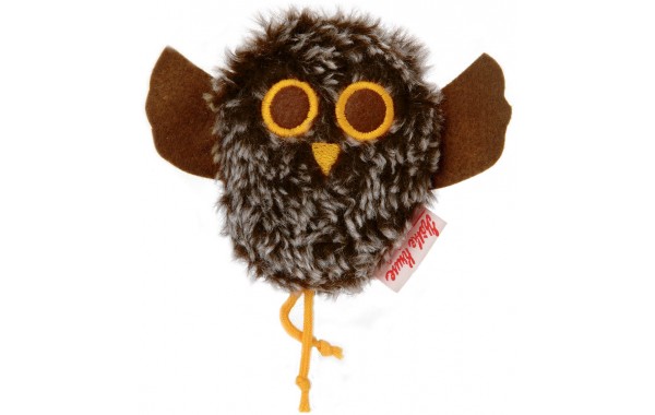 Tweeting owl plush brown