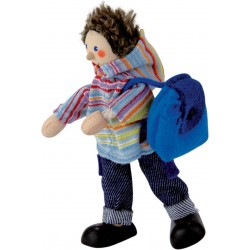 Boy doll with backpack