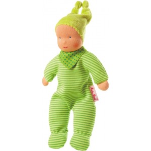 Baby Schatzi green Waldorf doll