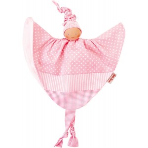 Organic pink pattern towel doll
