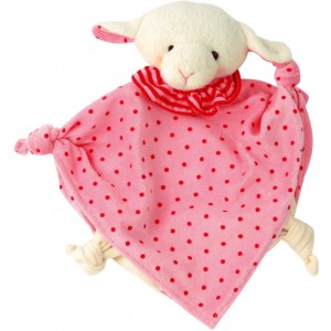 Organic pink lamb towel doll