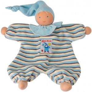 Organic blue stripe Gugguli doll