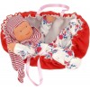 Organic baby doll Rosy with carrier