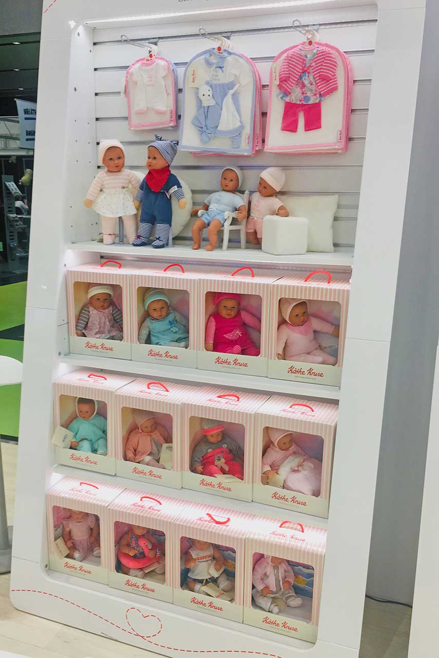 Kathe Kruse play dolls on display in Nuremberg 2019